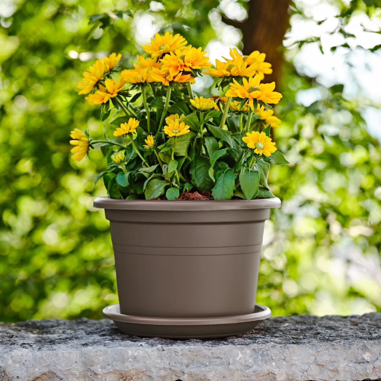 Вазон TeraPlast BASIC ROUND 50 см Сіро-коричневий (A-021143) - фото 2