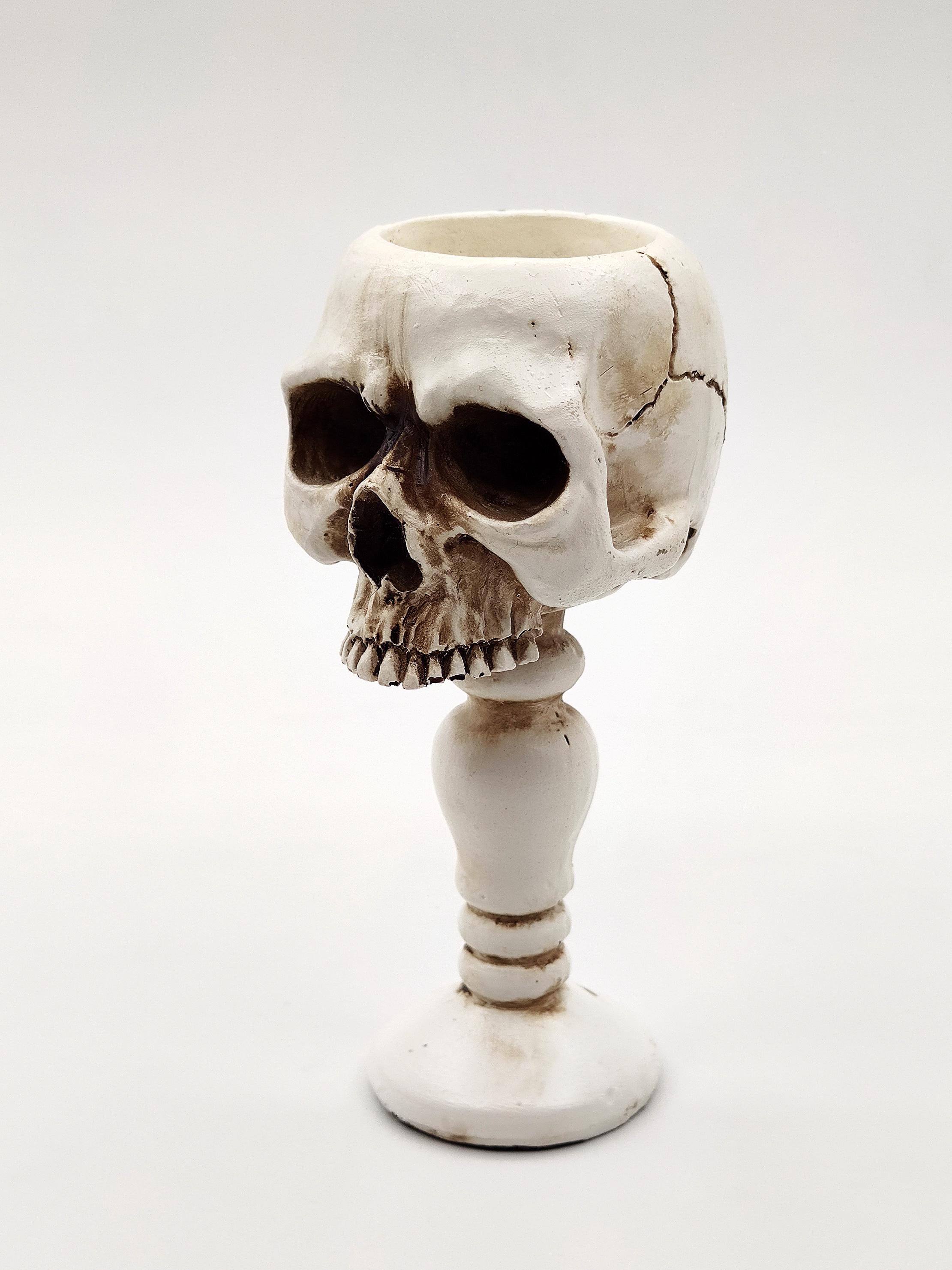 Подсвечник Череп 14 см Белый (889)