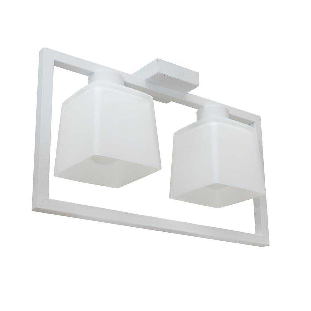 Люстра потолочная MSK ELECTRIC Boston NL 400230-2 WH на два плафона под лампу Е27 Белый