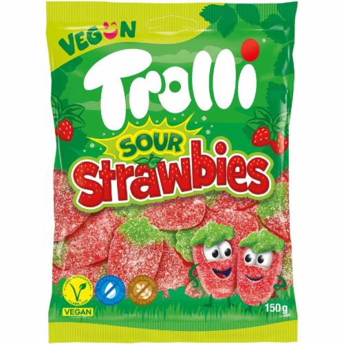 Цукерки желейні Trolli Sour Strawbies 150 г (03801)
