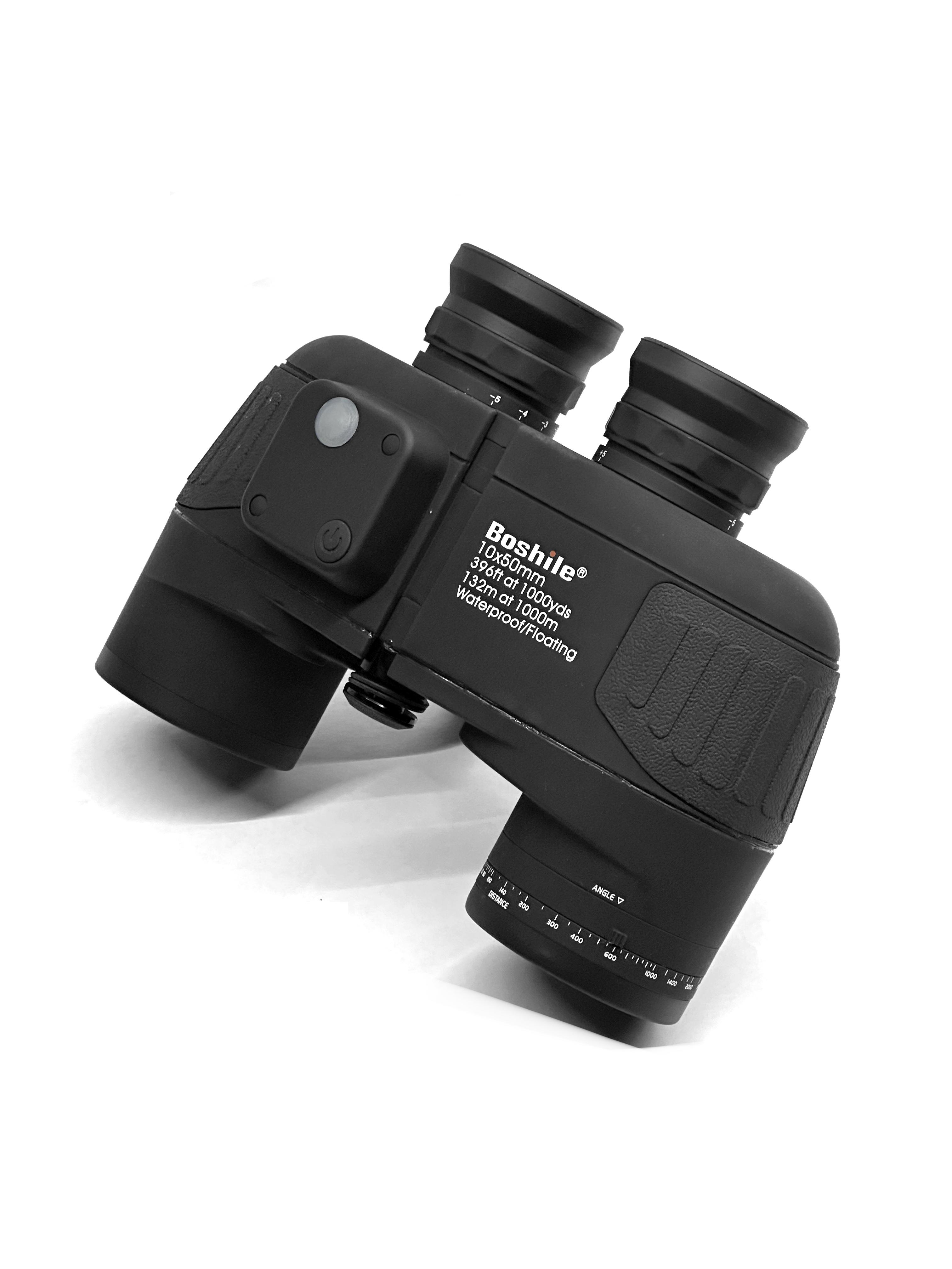 Бинокль Boshile Military Black 10x50 с компасом
