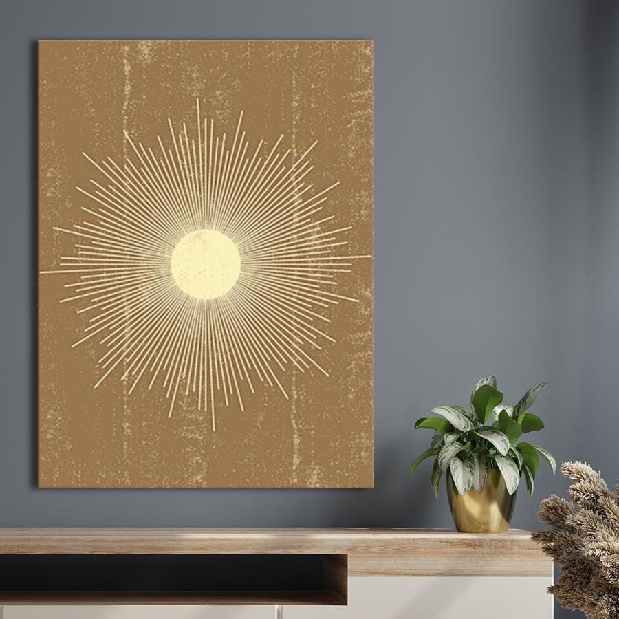 Картина для интерьера Абстракция Солнце 80x60 см (P0495)