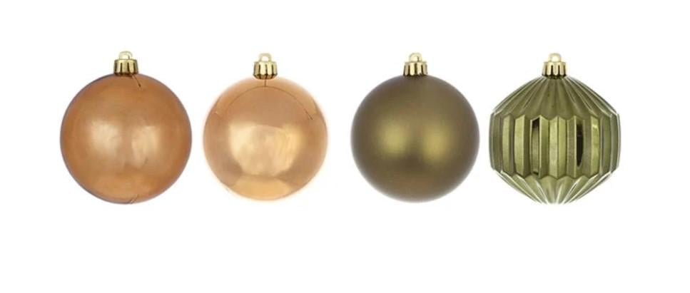 Набор шаров новогодних пластиковых 12 шт. 8 см (13783)