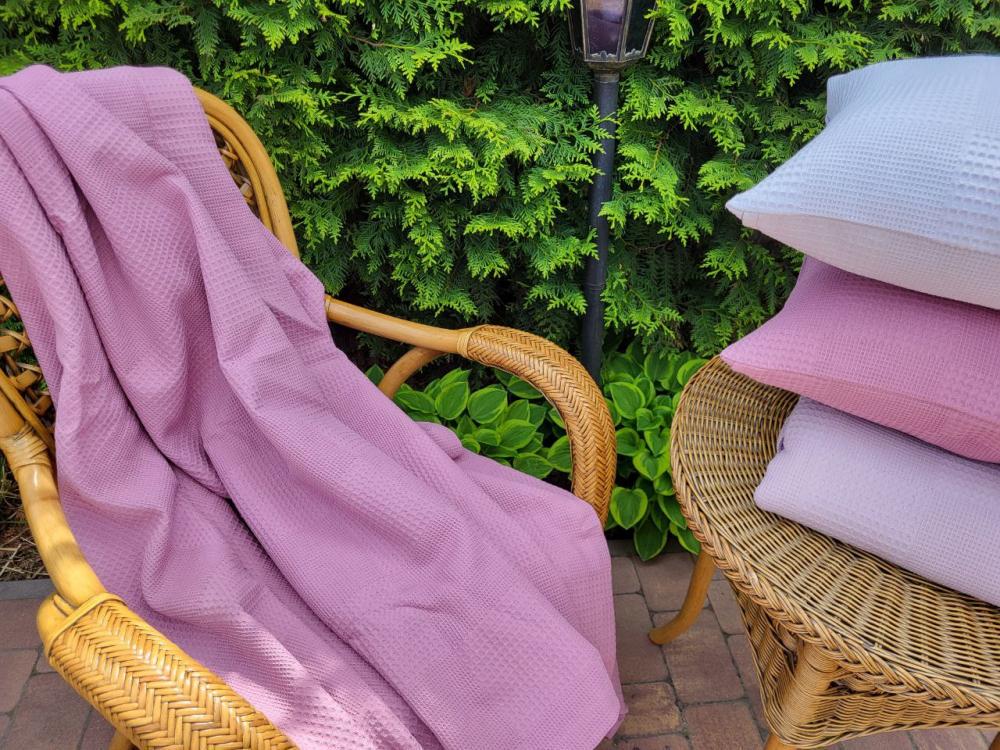 Покрывало Пике Вафелька 140x220 см Ягодный (11204) - фото 7 Покрывало Пике Вафелька 140x220 см Ягодный (11204) - фото 7