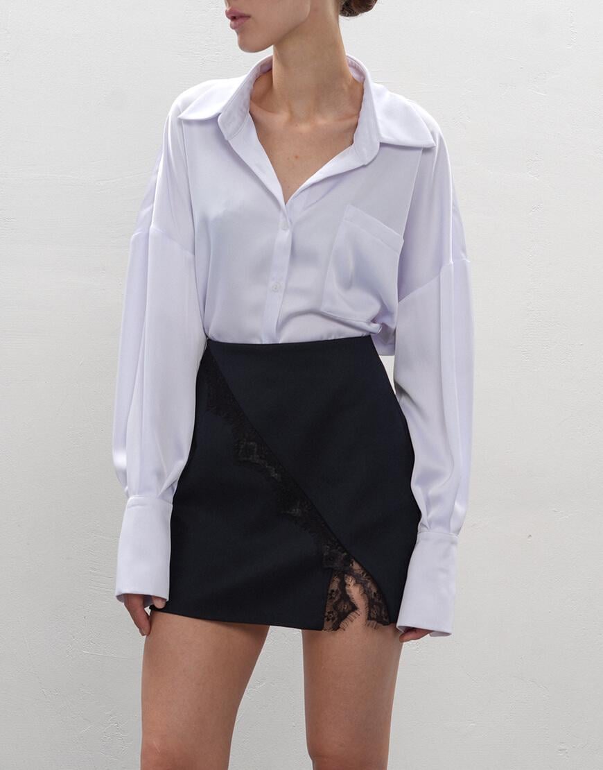 Сорочка сатинова жіноча TWINSIS CLOTHES біла XS-S