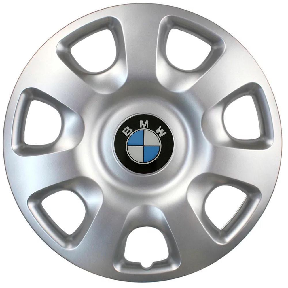 Колпаки SJS 336 с логотипом BMW R15 4 шт. Серебряный (2654558789)