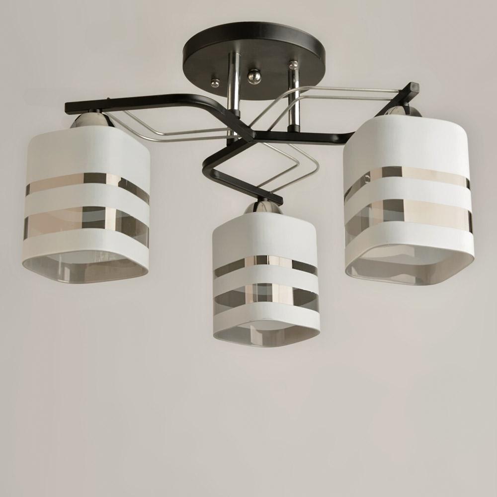 Люстра потолочная Light House SRS-19866/3A BK/CR Черный/Хром/Белый