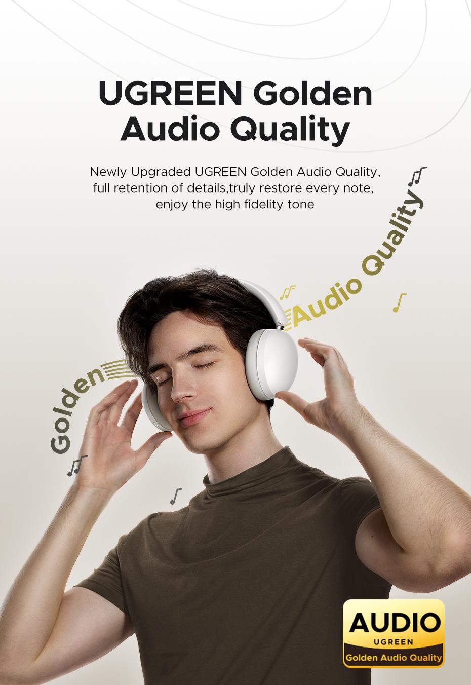 Навушники бездротові Ugreen повнорозмірні Bluetooth 5.4 40 мм Чорний (29516546) - фото 5 Навушники бездротові Ugreen повнорозмірні Bluetooth 5.4 40 мм Чорний (29516546) - фото 5