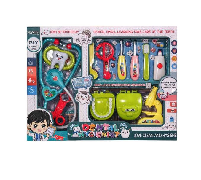 Набор детский игровой стоматолог Fun Game LY 5010 с медицинскими инструментами и муляжем зубов Зеленый (2993701247)