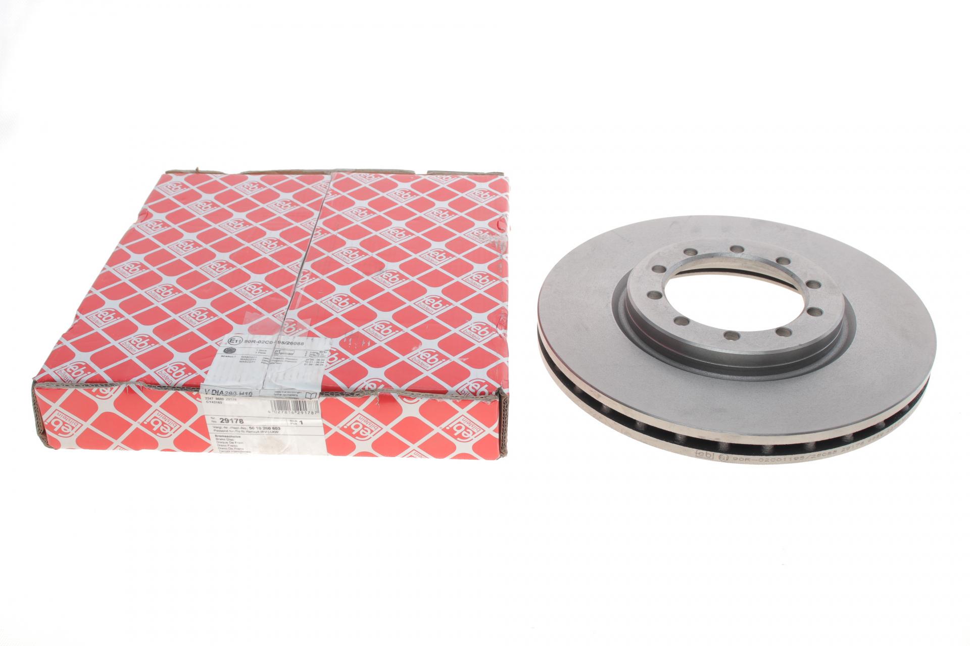 Диск тормозной передний FEBI BILSTEIN для Renault Mascott 99-290x26 мм (29178)