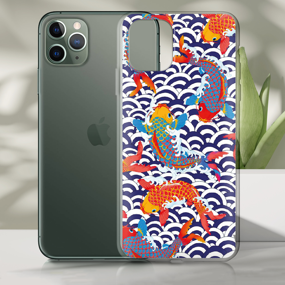 Чехол Boxface iPhone 11 Pro Max Koi Fish Прозрачный силикон (38194-up2477-38194) - фото 2