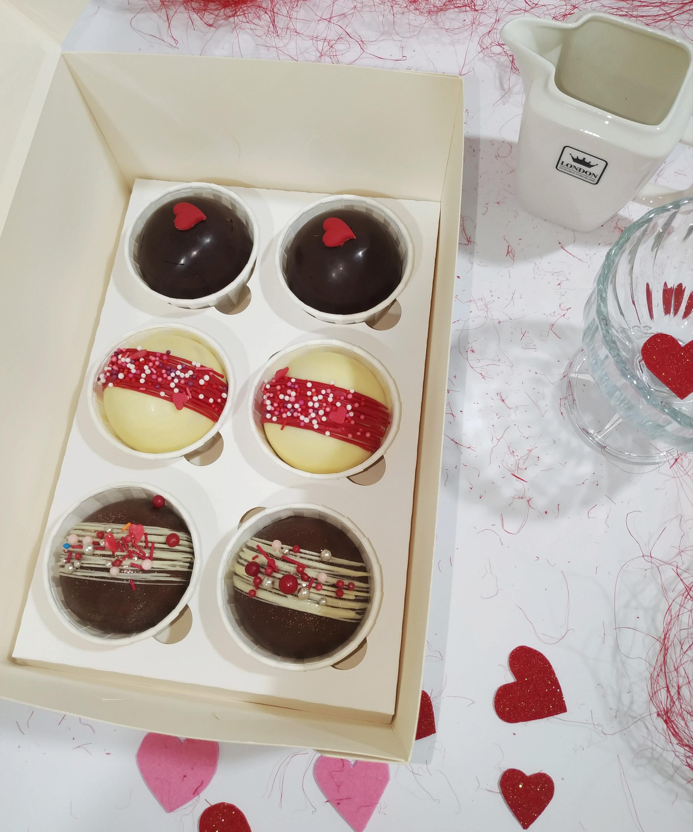 Набор шоколадных бомбочек Mr.Plum Св. Валентина 6 шт. d 5,5 см 240 г - фото 4