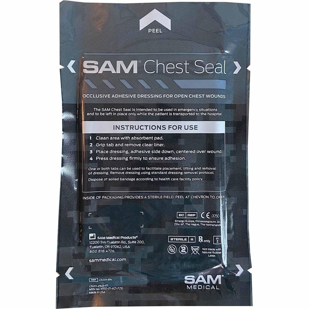 Наклейка повязка SAM Chest Seal окклюзионная без клапана - фото 3