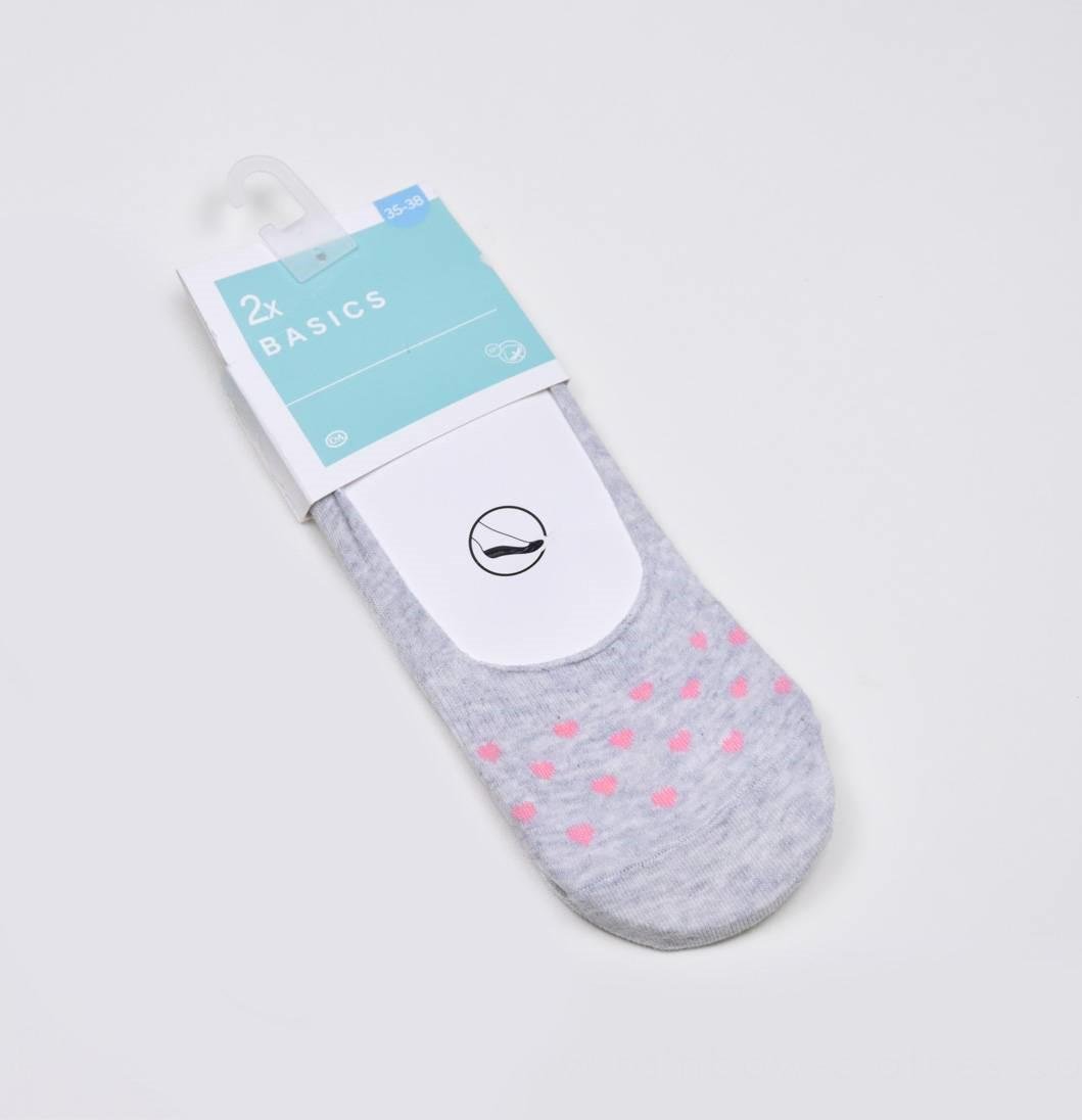 Носки C&A Сердечки 2 пары р. 35-38 Серый (5867364700501)
