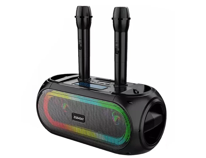 Колонка портативная ZQS 4247 120 Вт с радиомикрофонами Bluetooth Черный (GR-06059) Колонка портативная ZQS 4247 120 Вт с радиомикрофонами Bluetooth Черный (GR-06059)