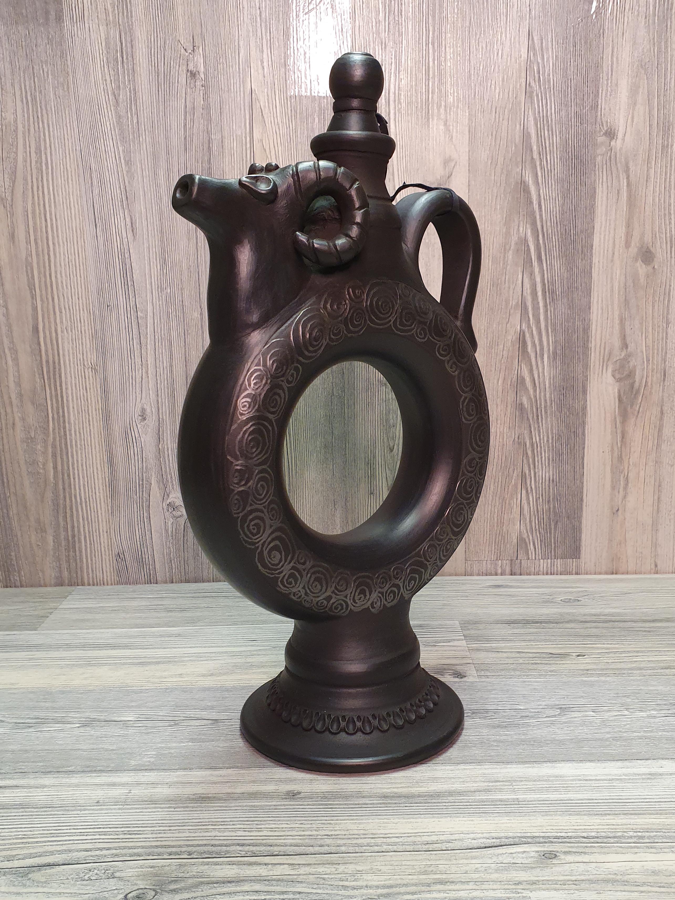 Куманец-штоф из глины ручная работа (5211) - фото 3 Куманец-штоф из глины ручная работа (5211) - фото 3