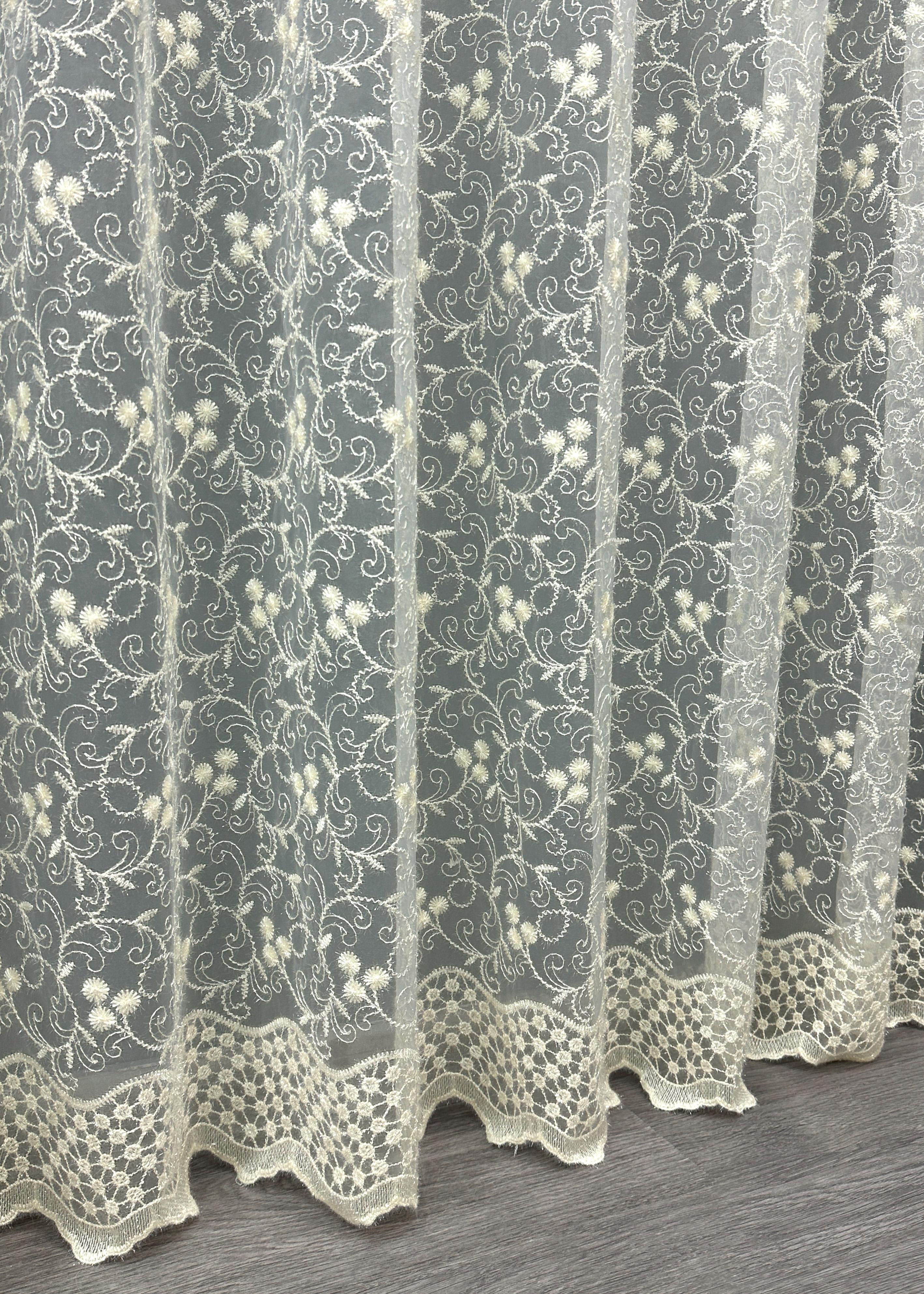 Тюль VR-Textil 1689т Органза с вышивкой и люрексом 300х270 см Молочный (42-0729) - фото 8 Тюль VR-Textil 1689т Органза с вышивкой и люрексом 300х270 см Молочный (42-0729) - фото 8