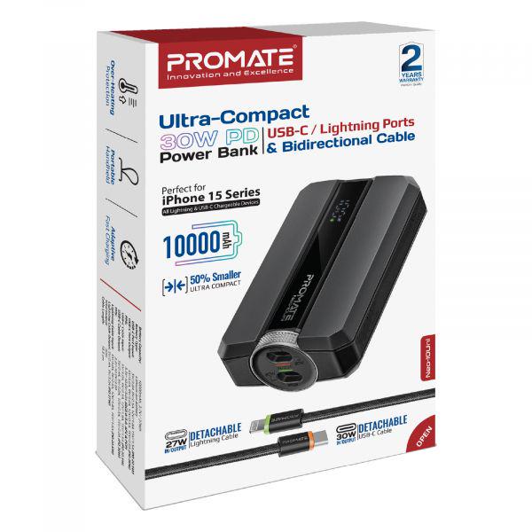Повербанк Promate Neo-10Uni 10000 mAh 30W Black (neo-10uni.Black) - фото 8 Повербанк Promate Neo-10Uni 10000 mAh 30W Black (neo-10uni.Black) - фото 8
