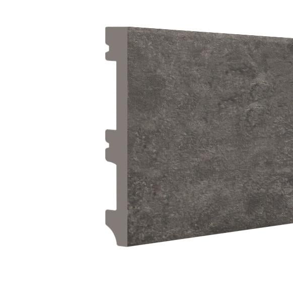 Плинтус дюрополимерный 100х10х2500 мм Темный бетон (10010P-19165)
