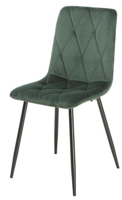 Кухонний стілець COREY з металевим каркасом Чорний/Оксамит Зелений (COREYGN) Кухонний стілець COREY з металевим каркасом Чорний/Оксамит Зелений (COREYGN)