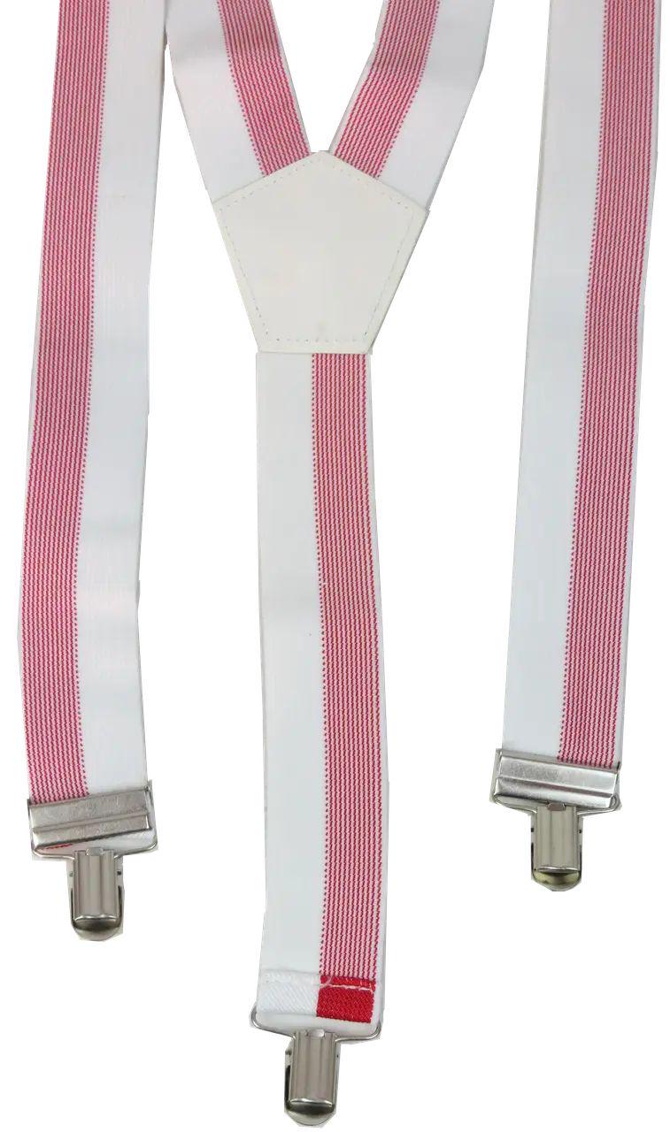 Підтяжки чоловічі широкі Free&Easy Polska для штанів Білий/Червоний (161761) - фото 3 Підтяжки чоловічі широкі Free&Easy Polska для штанів Білий/Червоний (161761) - фото 3
