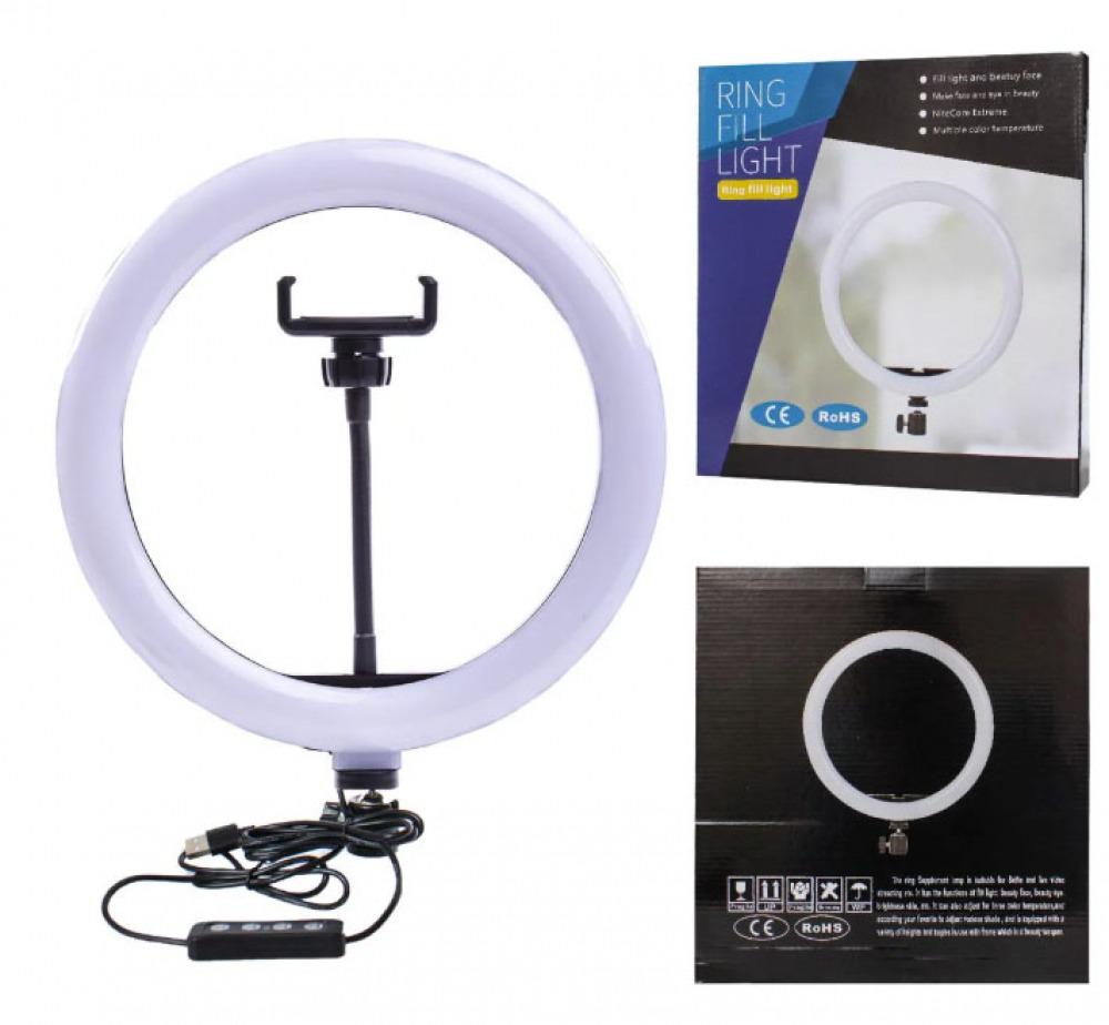 Кільцева лампа Ring Fill Light SL300 USB 30 см з кріпленням телефону + Bluetooth пульт + штатив 2 м - фото 4