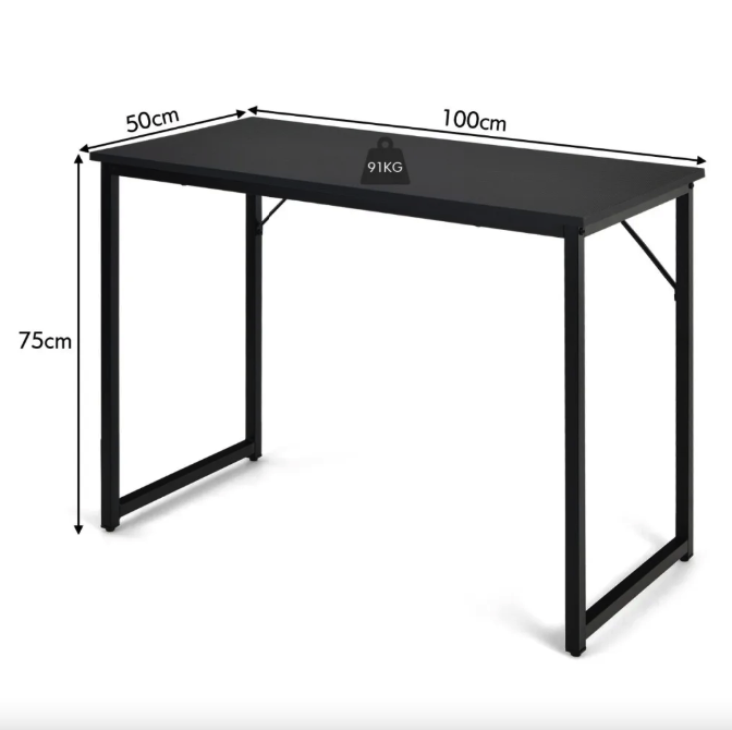 Письменный стол Costway Homart со стальным каркасом Черный (4806) - фото 3 Письменный стол Costway Homart со стальным каркасом Черный (4806) - фото 3
