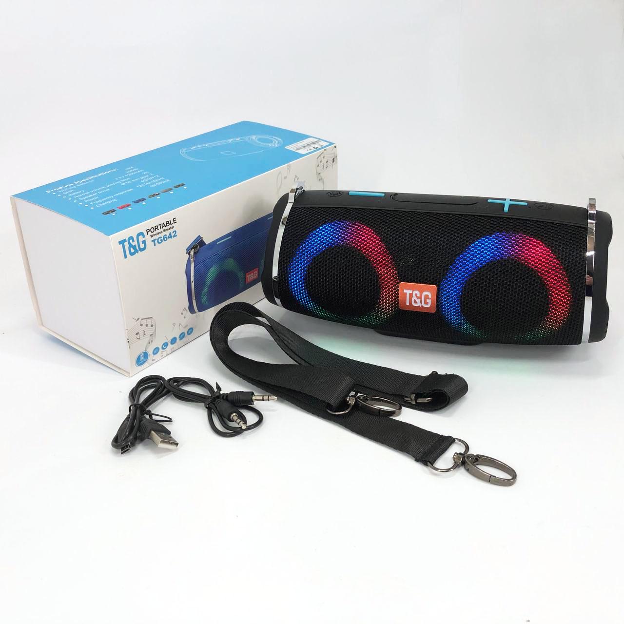 Колонка портативная с RGB подсветкой и ремешком TG642 Черный - фото 14 Колонка портативная с RGB подсветкой и ремешком TG642 Черный - фото 14