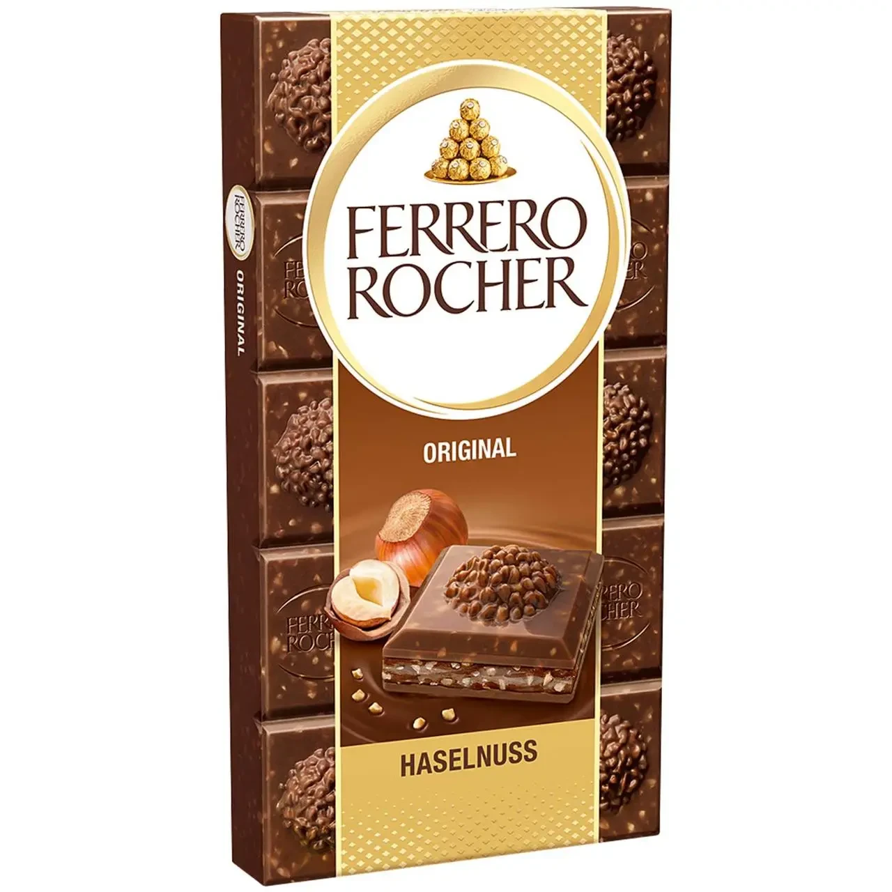 Шоколад молочний Ferrero Rocher із лісовими горіхами 90 г (1778043170)