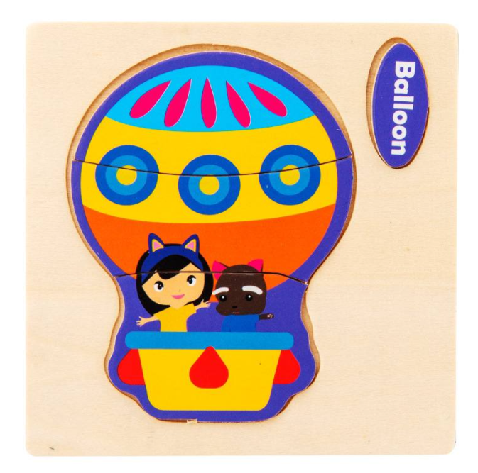 Деревянный пазл рамка-вкладыш Fun Game С 08 Воздушный шар (1683730662)