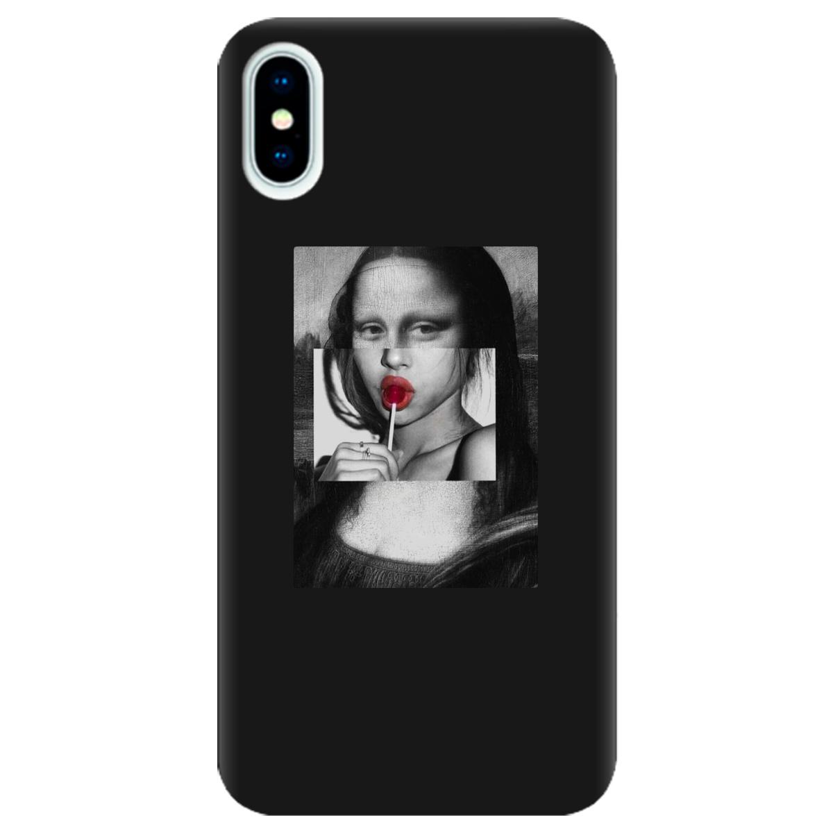 Силиконовый чехол Zorrov для Apple iPhone X - Mona lisa (10290050153033664)