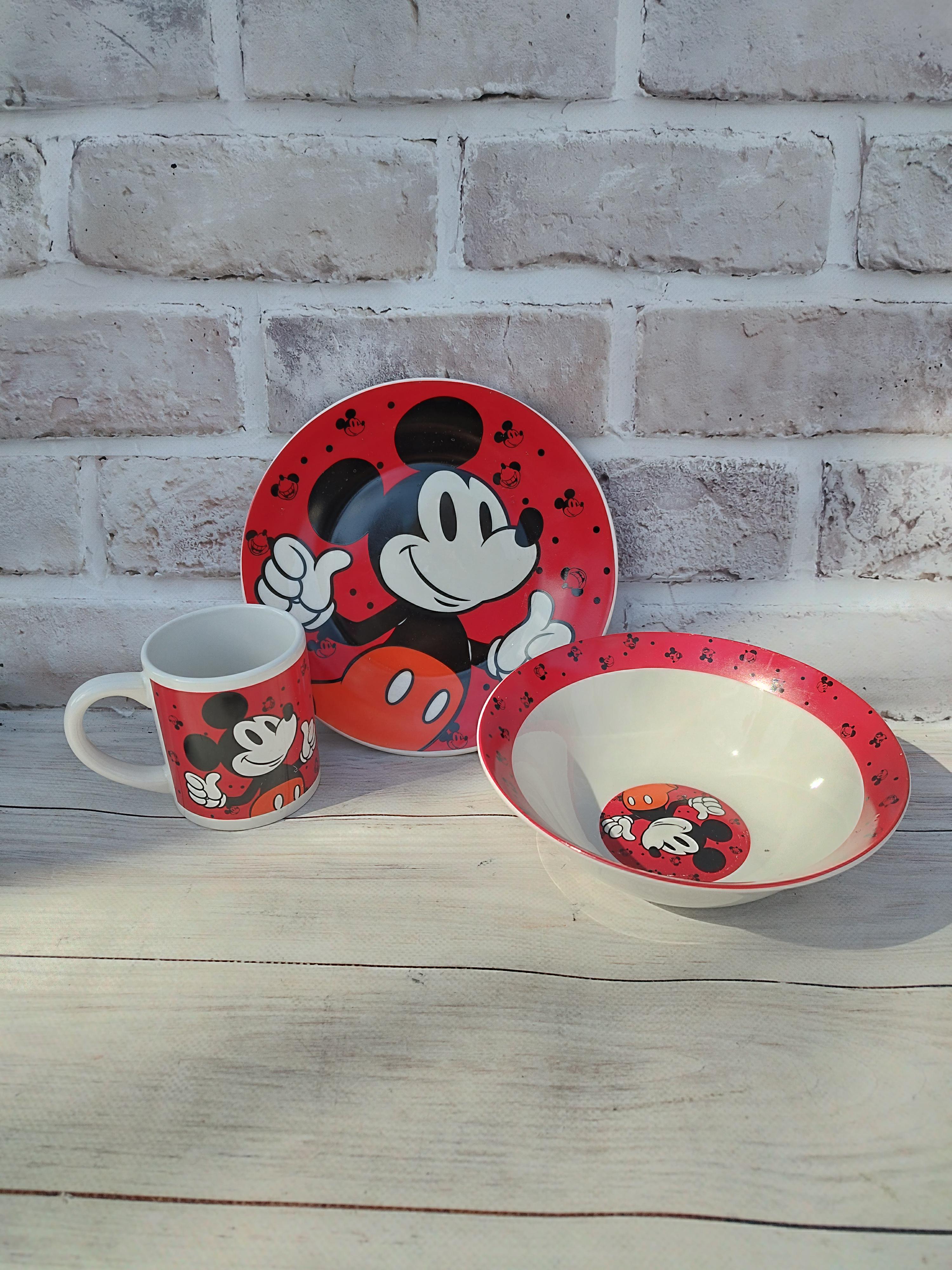 Детский набор столовой посуды Metr+ MIC1 Микки Маус керамика 3 пр. (30078842)