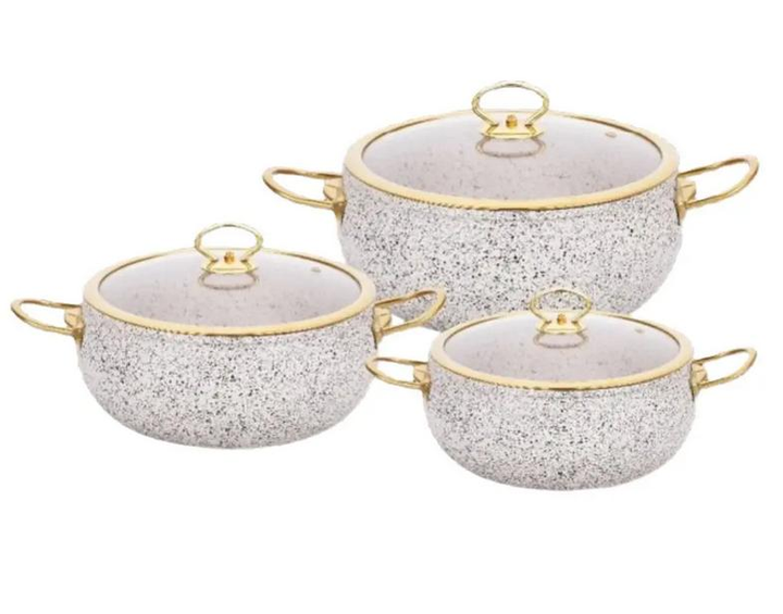 Набір каструл Edenberg EB-12921 Білий (GR-04493) Набір каструл Edenberg EB-12921 Білий (GR-04493)