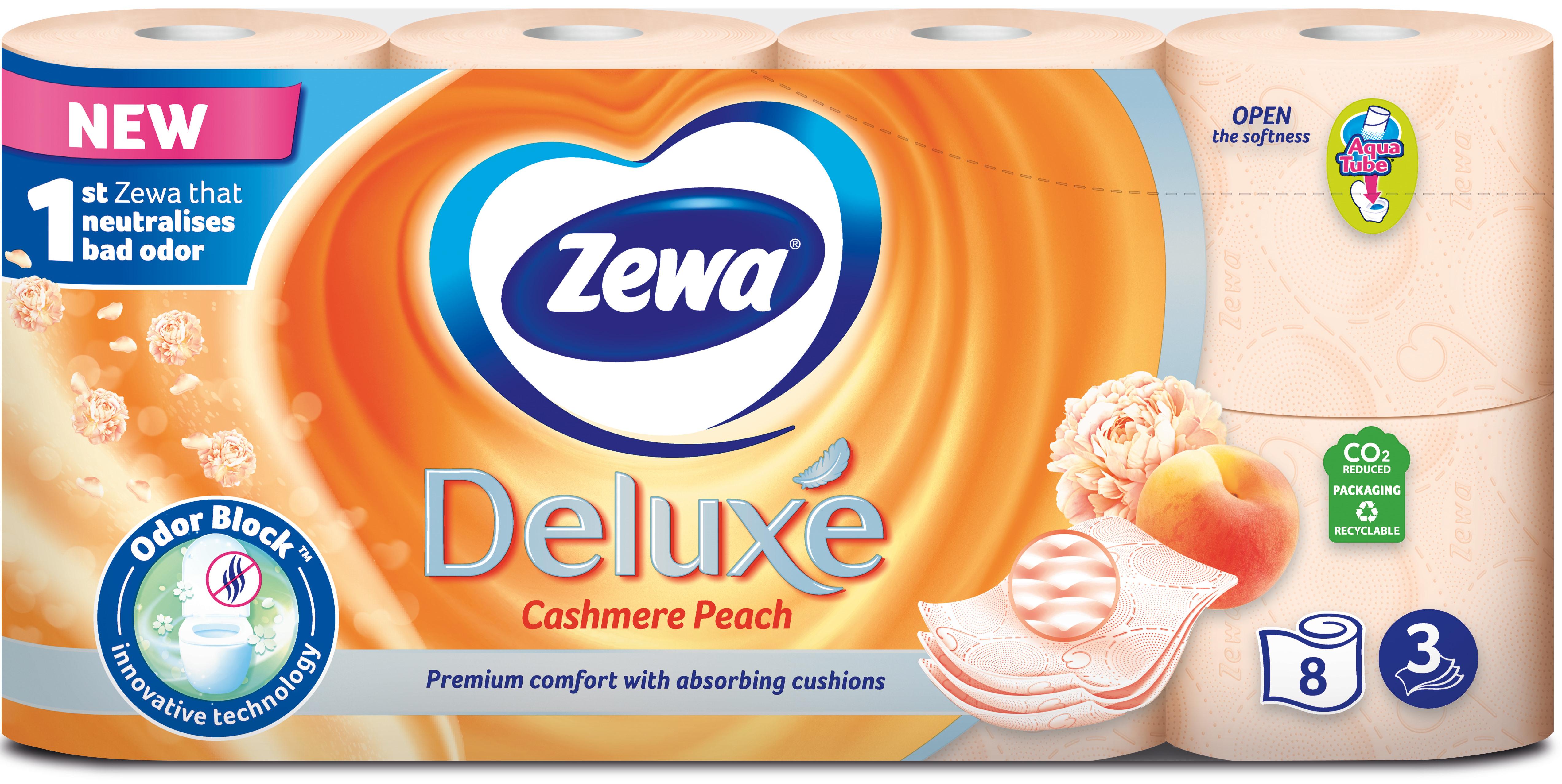 Туалетная бумага Zewa Deluxe Cashmere Peach 3 слоя 8 рул. (3926)