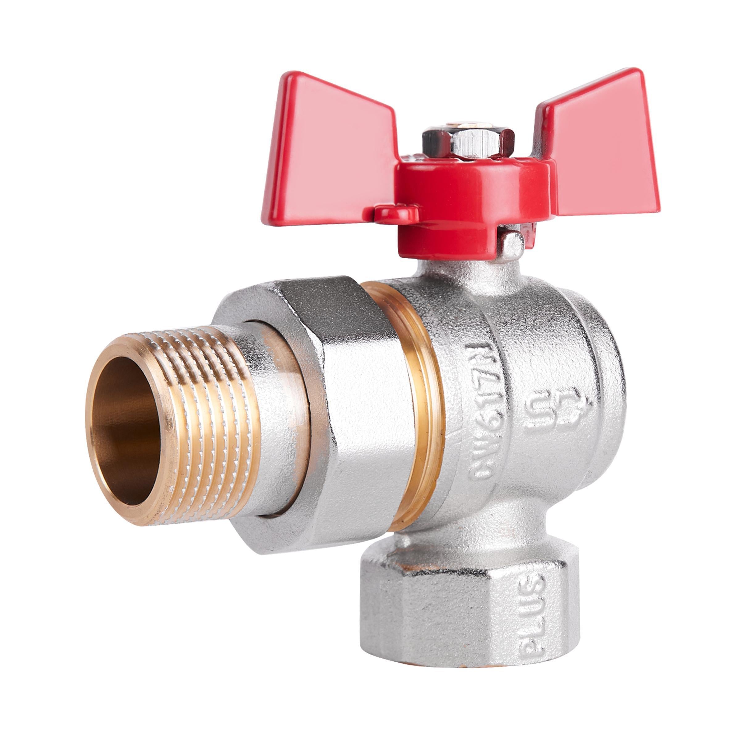 Кран шаровой SD Plus Американка 3/4" ВН угловой (SD222NW20PN40)