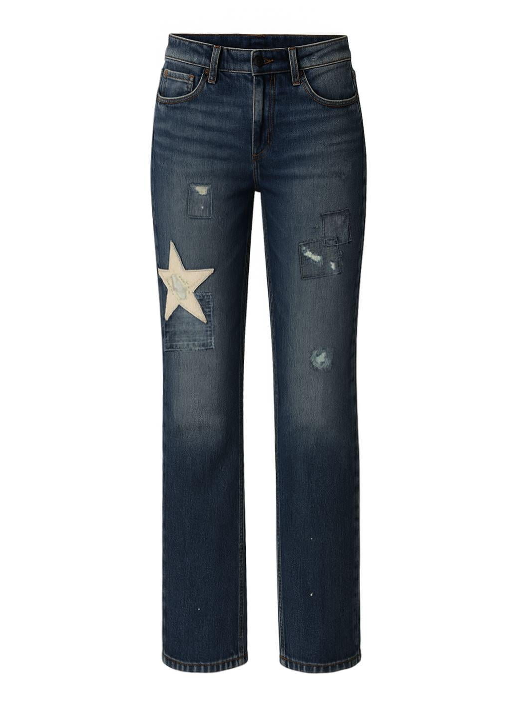 Джинсы женские Gant прямого кроя со звездой р. 28-34 Синий (GA000932-1-37)