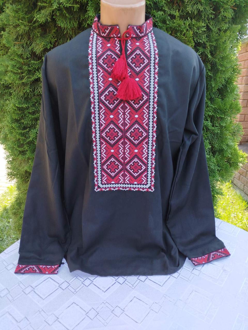 Вишиванка чоловіча льон р. 46 Синій (29378730)