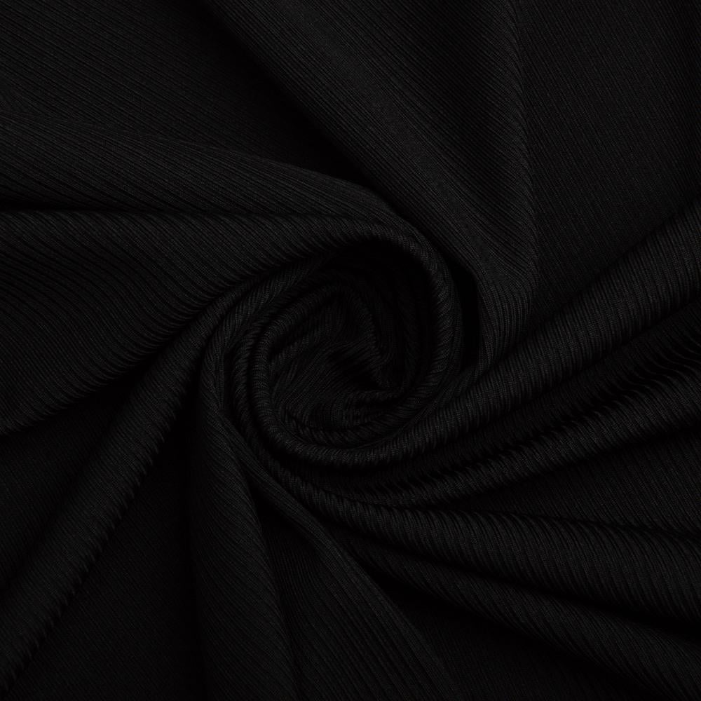 Ткань трикотаж Рубчик 260 гр/м2 Черный (25356)