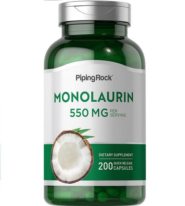 Добавка для иммунитета натуральная Piping Rock Monolaurin 550 мг 200 Caps