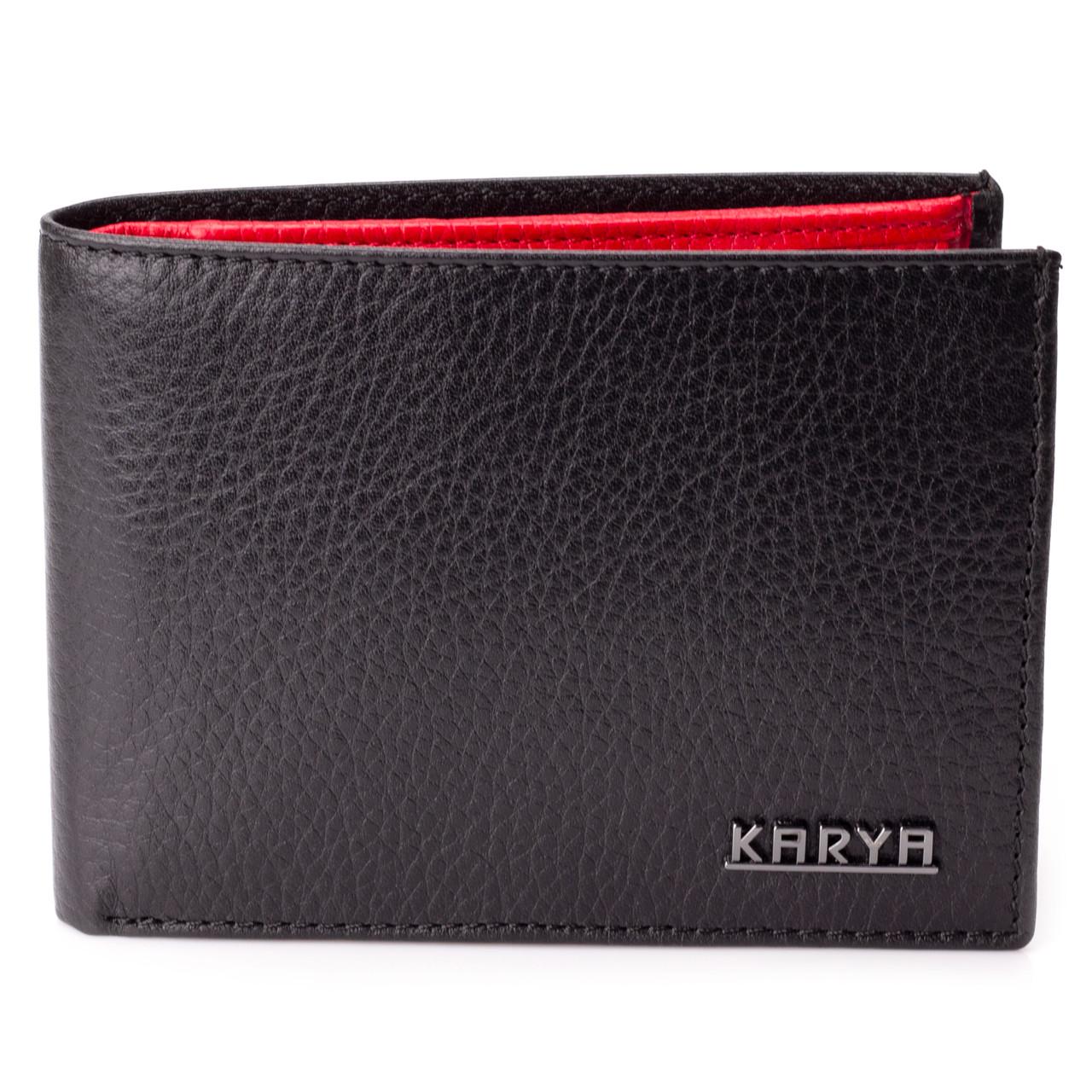 Кошелек мужской Karya 0416-45 кожаный Черный