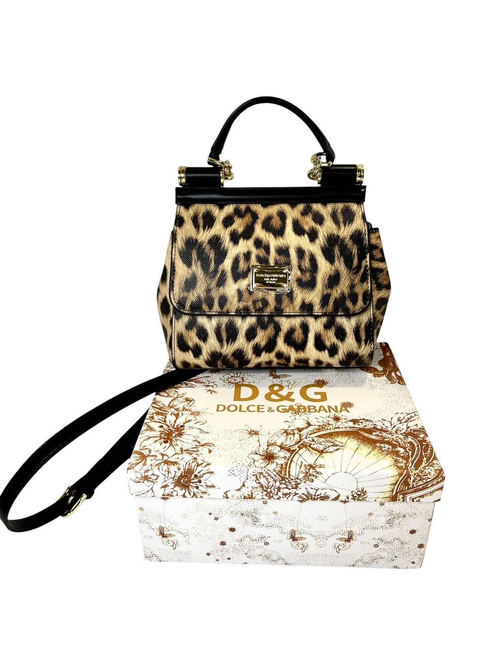 Сумка женская Sicily 19c принт Дольче Габана Леопардовый (EKL354) Сумка женская Sicily 19c принт Дольче Габана Леопардовый (EKL354)
