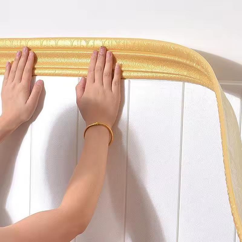 Плінтус гнучкий самоклеючий універсальний 230x5 см Золотистий (2743948095) - фото 4