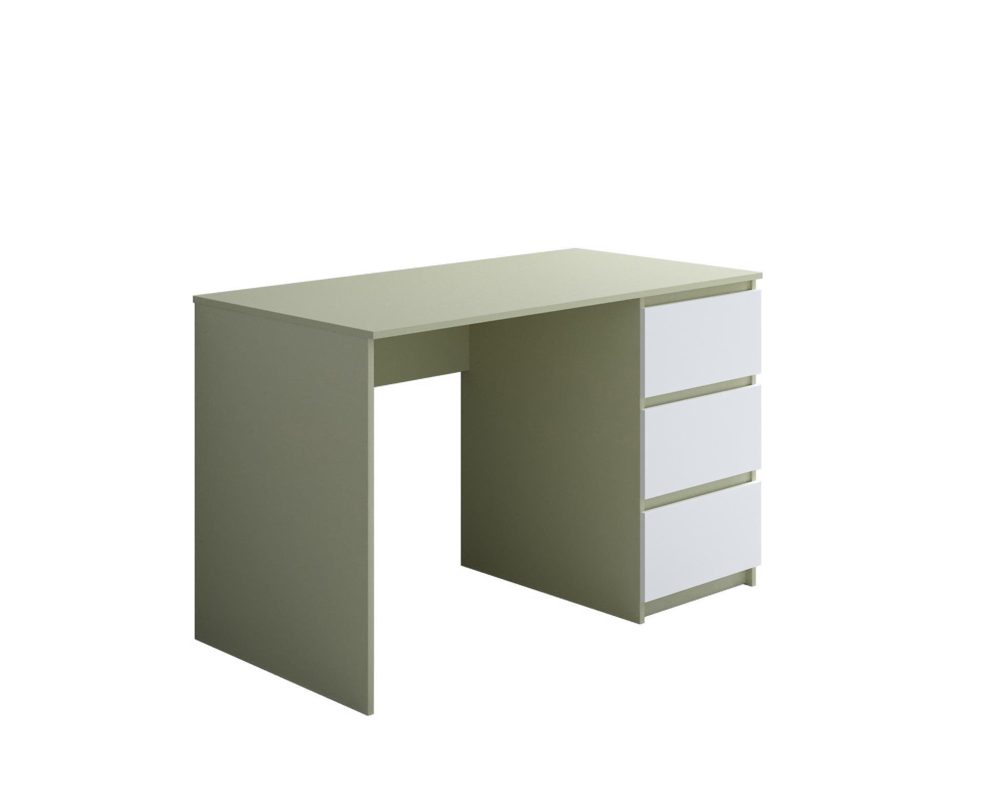 Письменный стол Kade-1 на 3 ящика 110х55х75 см Лемонграсс/Белый (Kade1110550LBF)