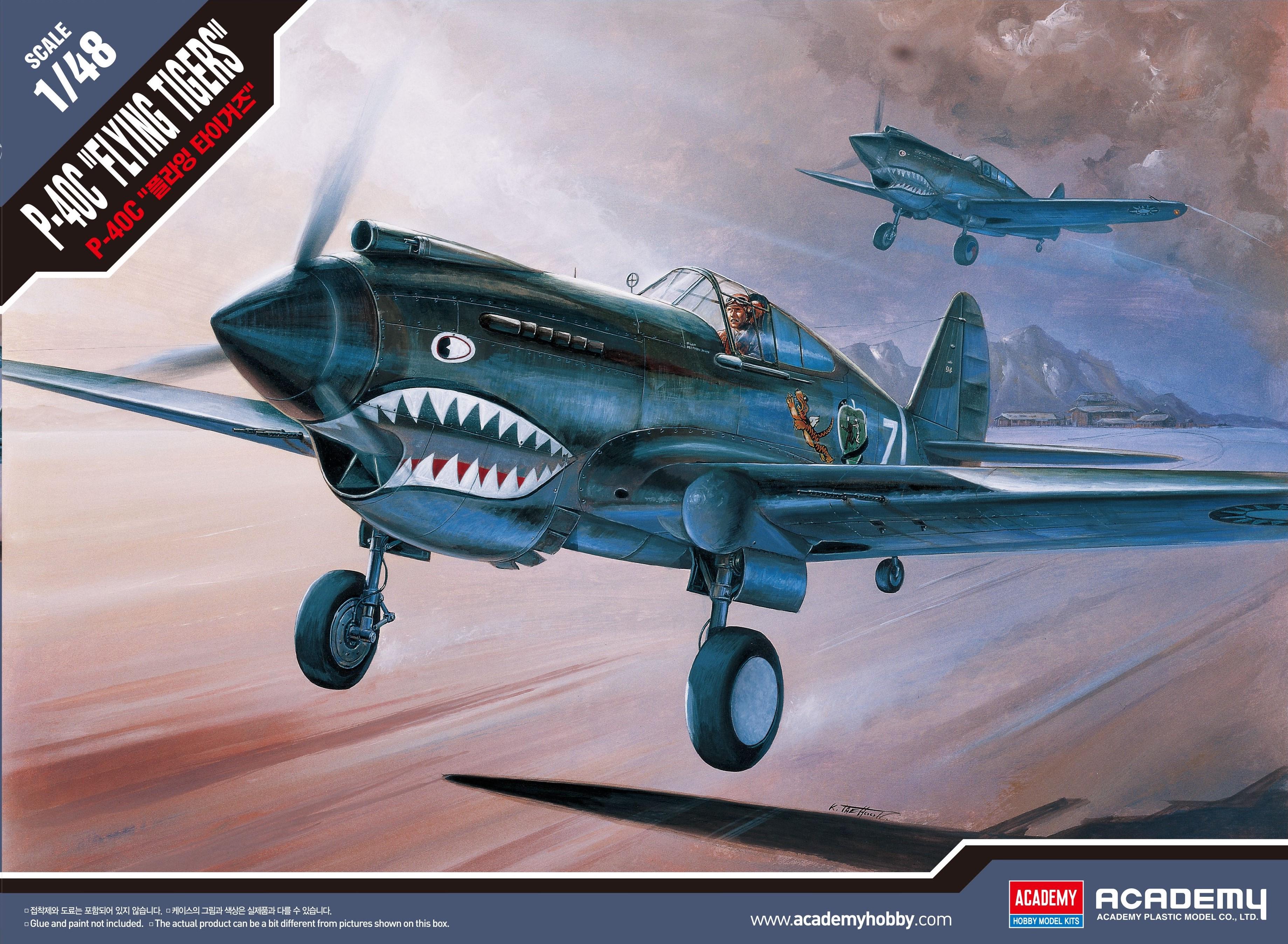 Сборная модель Academy P-40C TOMAHAWK FLYING TIGERS 1:48 (12280)