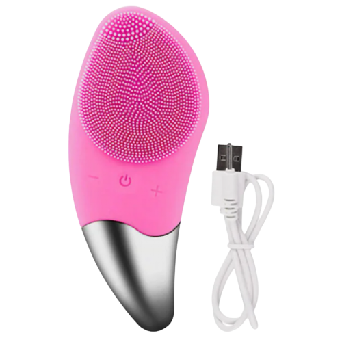 Щітка масажна Silicon Sonic Brush для чищення обличчя Pink (c6e7a9a2)