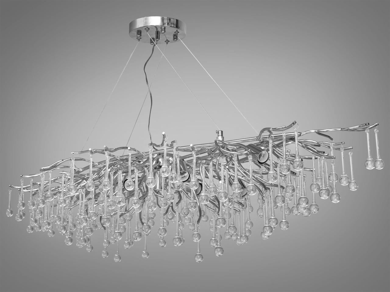 Люстра хрустальная для кухни 607-L1200CH-LS Хром (2178305625)