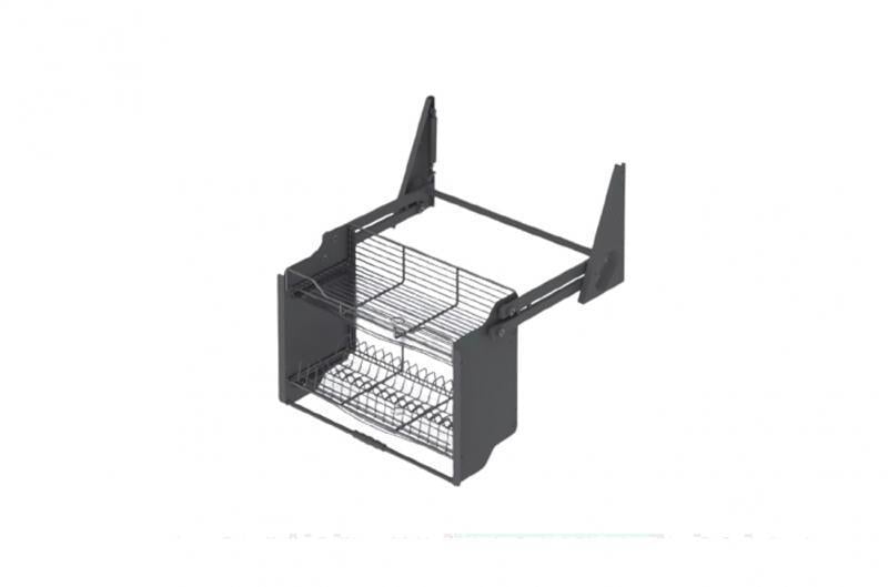Сушка для посуды выдвижная Starax в подъемный модуль на механизме L 800 мм Антрацит (S-5182-А)