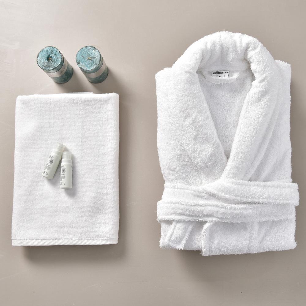 Халат з шалевим коміром махровий 400 г/м XXL Білий (26044) - фото 6