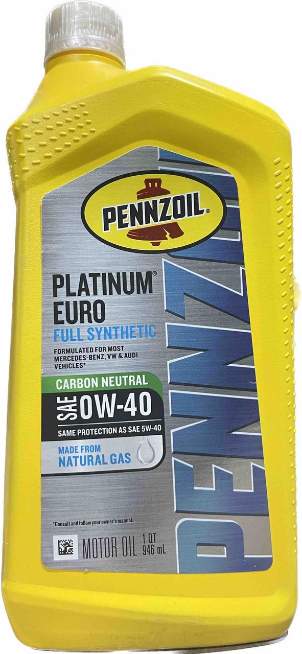 Моторное масло Pennzoil Platinum Euro 0W-40 0,946 л (55005113)