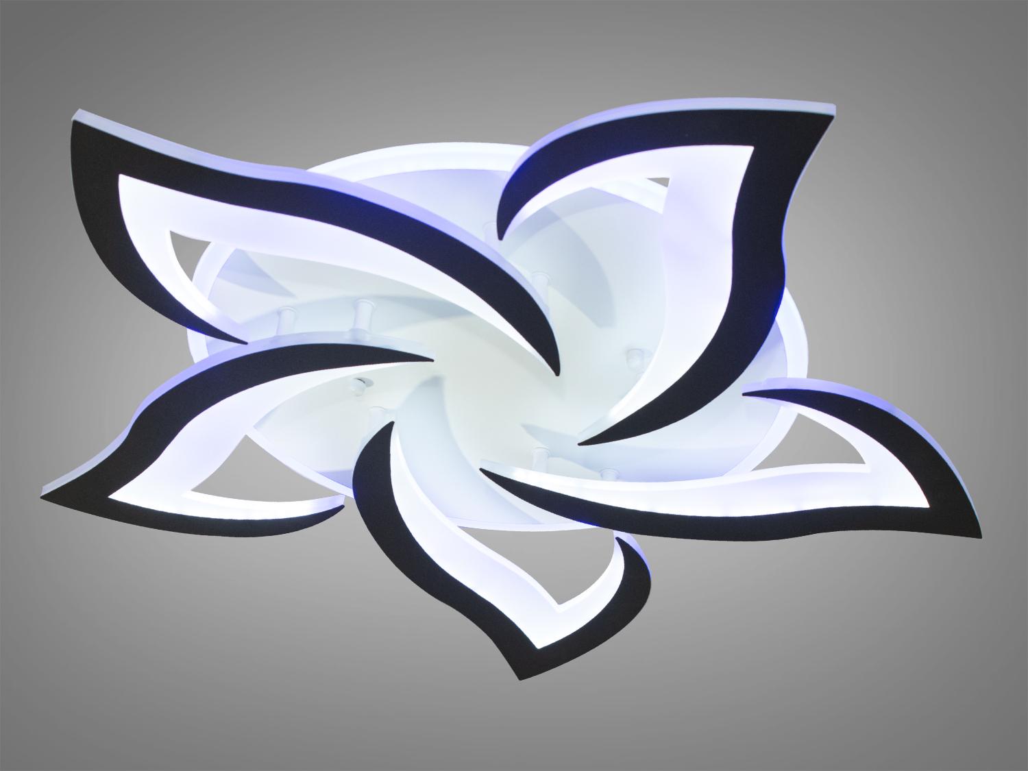 Люстра стельова Led з димером та підсвічуванням 75W (8146/5bk 3col dim) - фото 2